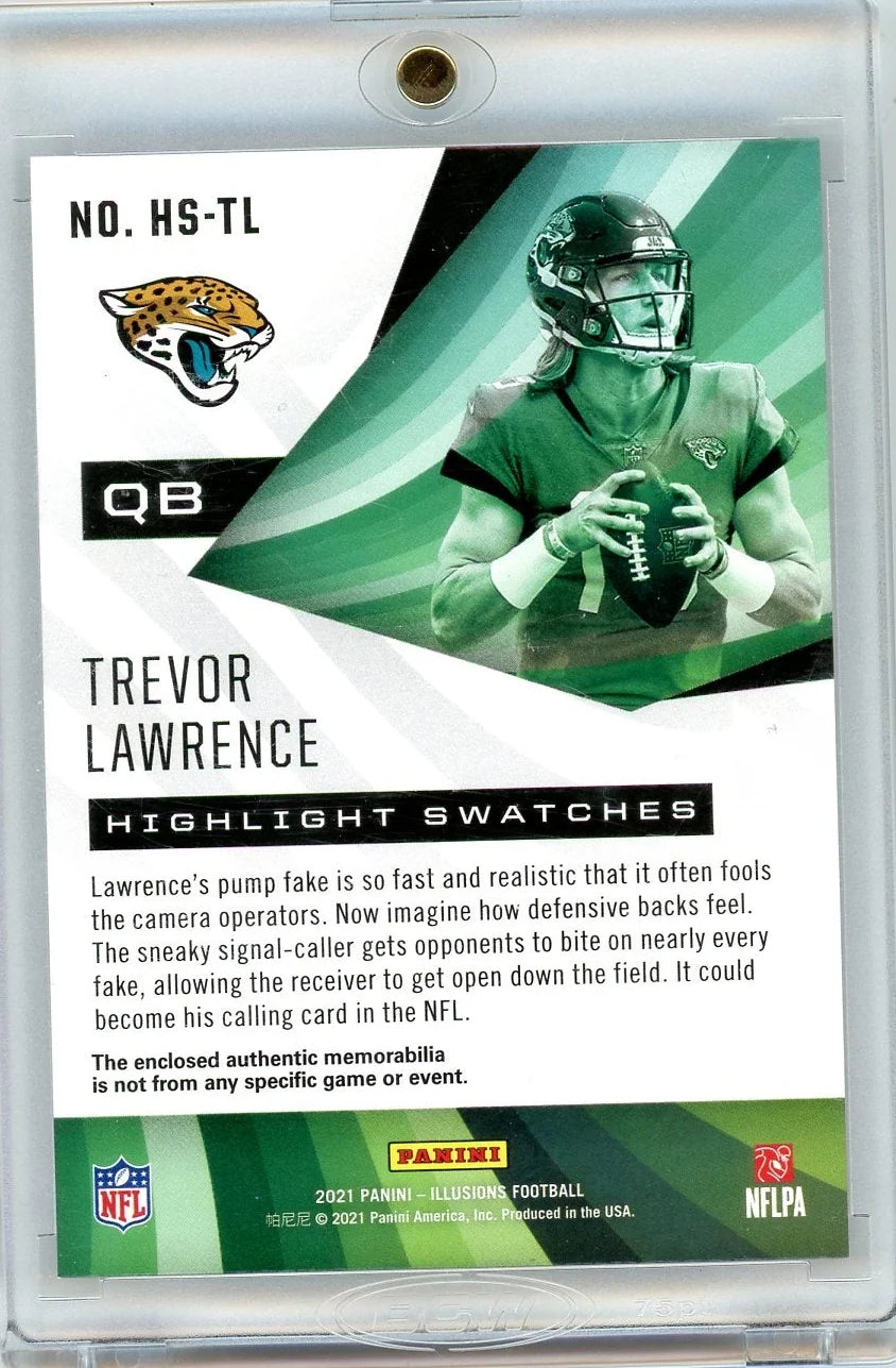 Trevor Lawrence 2021 Panini Illusions Highlight relic rc