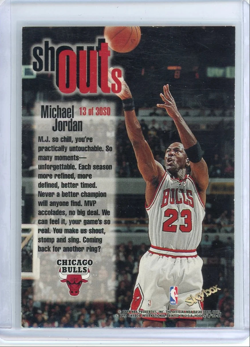 Michael Jordan 1998 SkyBox NBA Hoops Shouts