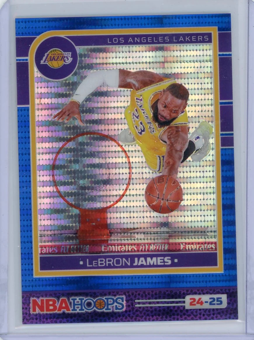 LeBron James 2024-25 Panini NBA Hoops Pulsar Blue Prizm Premium #'d 21/99 (Copy)