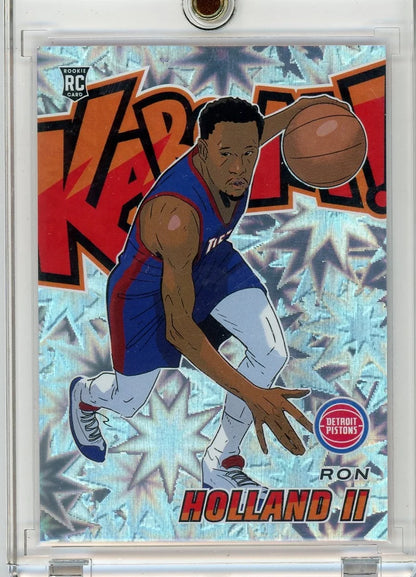Ron Holland II 2024-25 Panini Revolution Kaboom! vertical rookie card