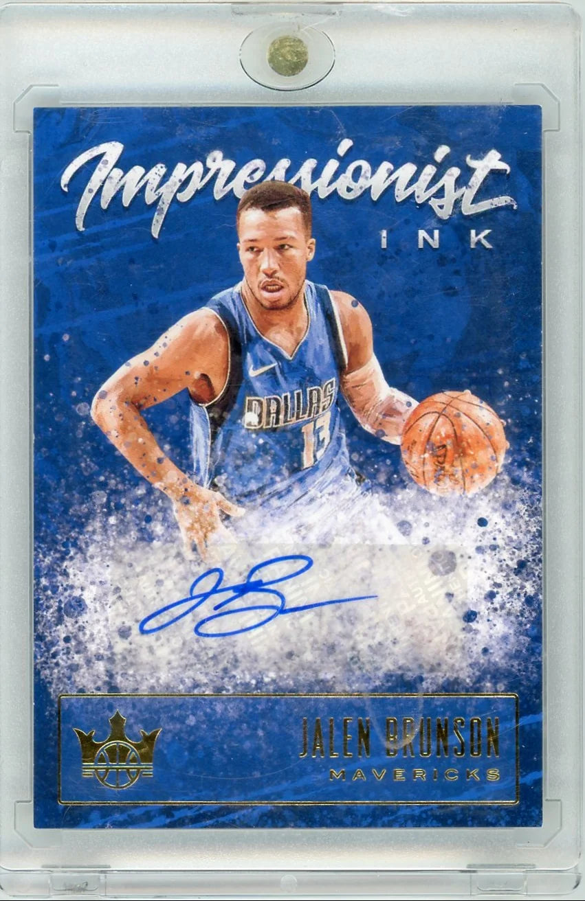 Jalen Brunson 2019-20 Panini Court Kings Impressionist Ink Auto #'d 003/149