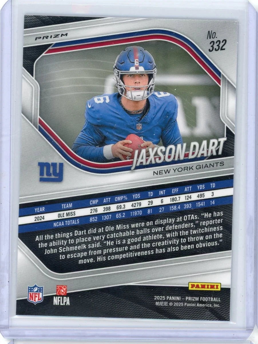 Jaxson Dart 2025 Panini Prizm lazer prizm RC