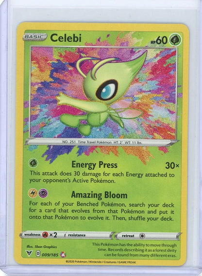 Celebi Pokémon Vivid Voltage Amazing Rare #009/185