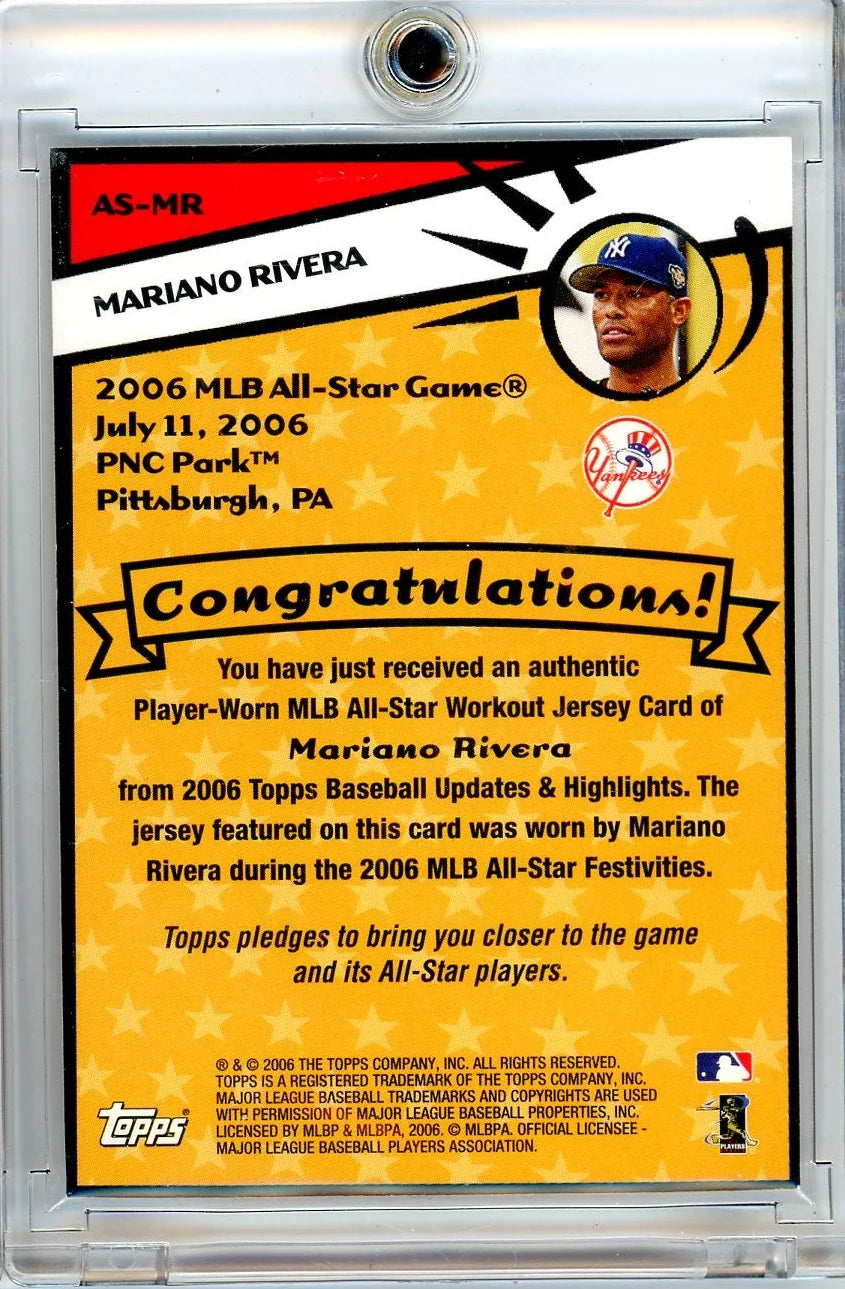Mariano Rivera 2006 Topps Update & Highlights Stitches All-Star Game Jersey Relic
