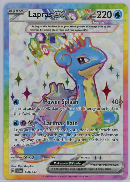 Lapras ex Pokémon Stellar Crown Ultra Rare #158/142