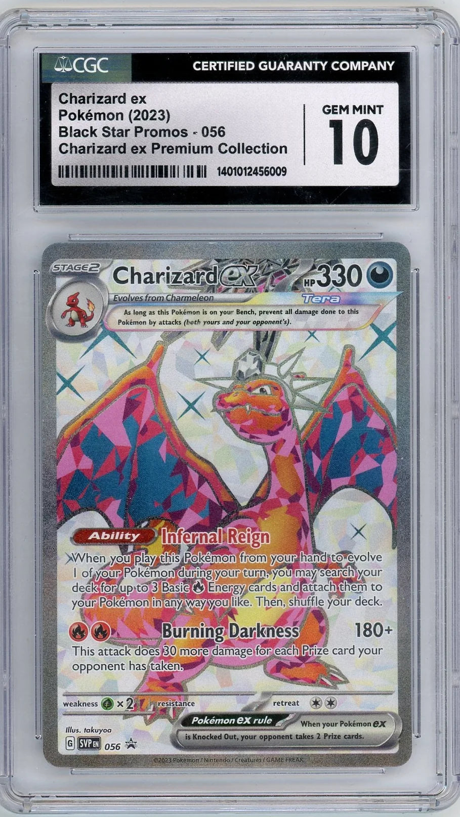Charizard Pokémon Scarlet & Violet Black Star Promo #056 CGC 10