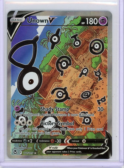 Unown V Pokémon Silver Tempest Alternate Full-Art #177/195