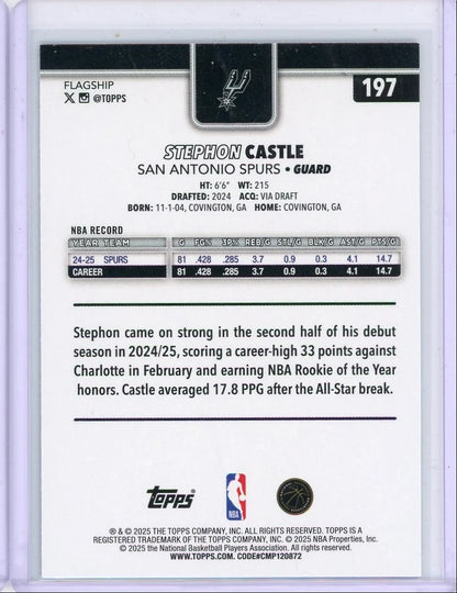 Stephon Castle 2025-26 Topps Blue Foil #'d 071/150