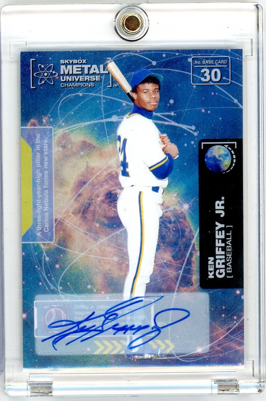 Ken Griffey Jr. 2021 Upper Deck Skybox Metal Universe Champions Silver Auto