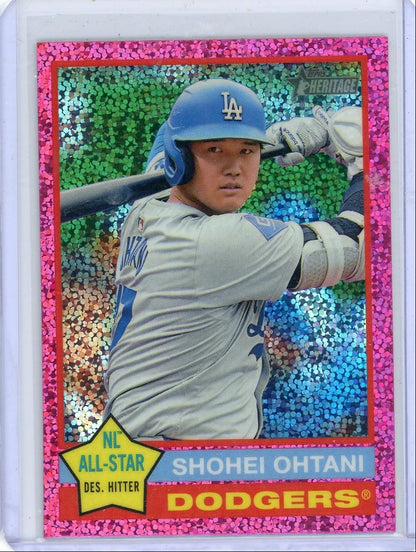 Shohei Ohtani 2025 Topps Heritage Pink Sparkle