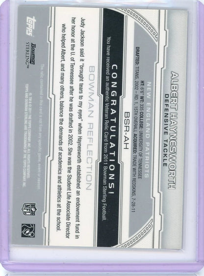 Albert Haynesworth 2011 Bowman Sterling game-used relic #'d 48/99