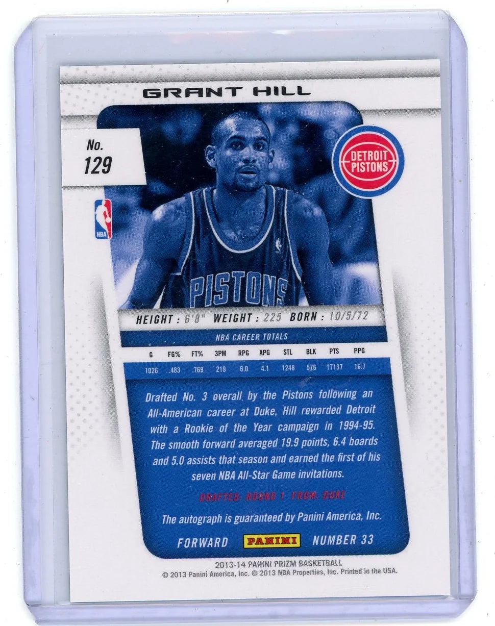 Grant Hill 2013-14 Panini Prizm autograph