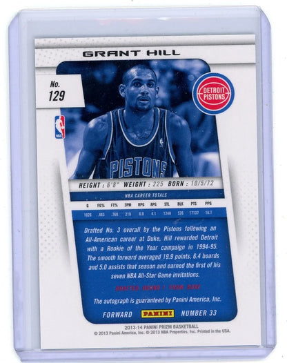 Grant Hill 2013-14 Panini Prizm autograph