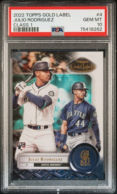 Julio Rodriguez 2022 Topps Gold Label Class 1 rookie card PSA 10