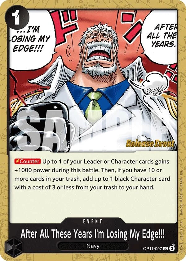 After All These Years I'm Losing My Edge!!! (OP11-097) (A Fist of Divine Speed Release Event Cards) (OP11 RE)