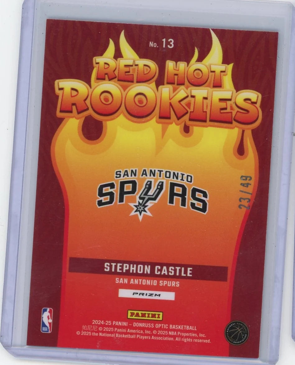 Stephon Castle 2024 Donruss Optic Red Hot Rookies #'d 23/49
