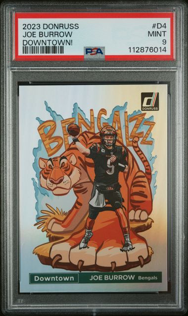 Joe Burrow 2023 Panini Donruss Downtown PSA 9