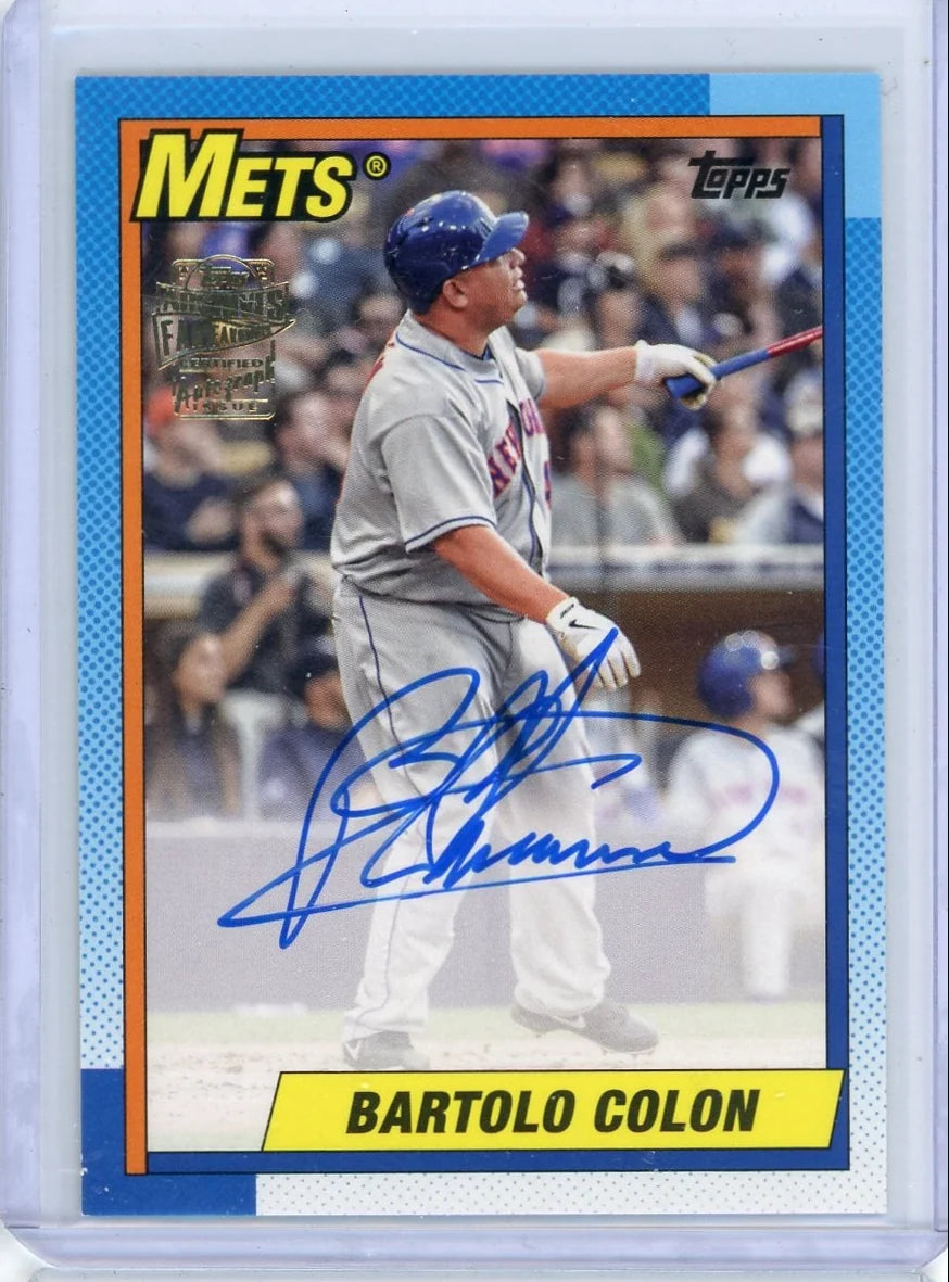 Bartolo Colon 2023 Topps Archives Fan Favorites Auto