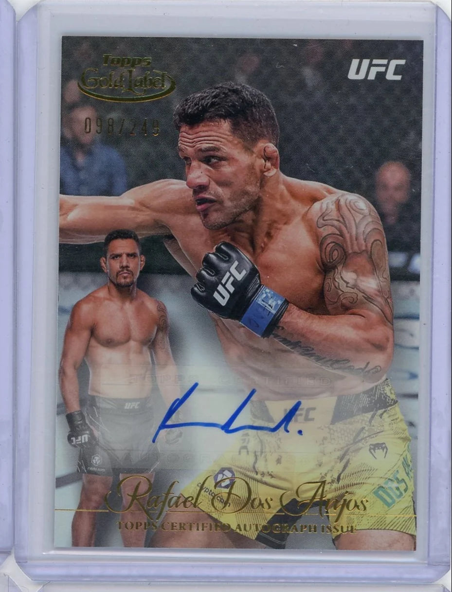 Rafael Dos Anjos 2024 Topps Gold Label autograph #'d 098/249