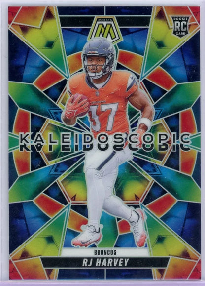 RJ Harvey 2025 Panini Mosaic Kaleidoscopic rookie card