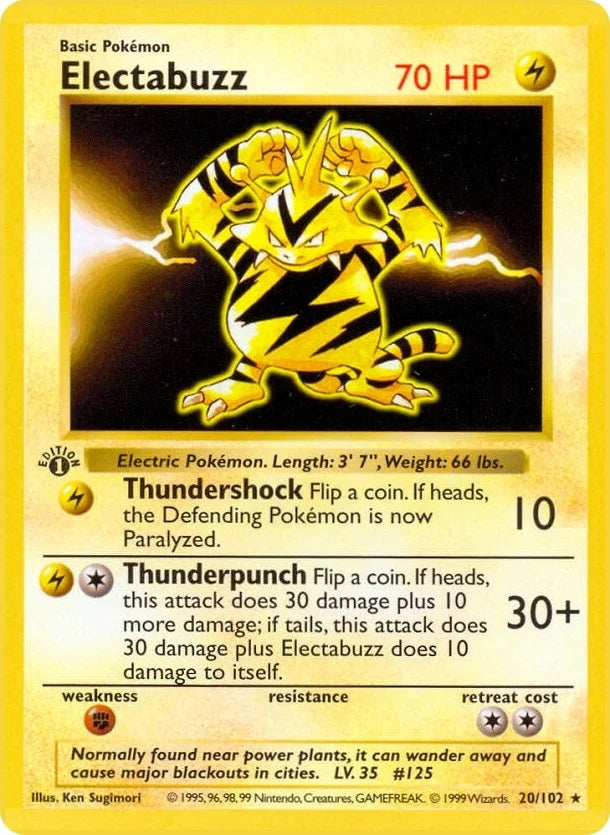 Electabuzz (020/102) (Base Set (Shadowless)) (BSS)