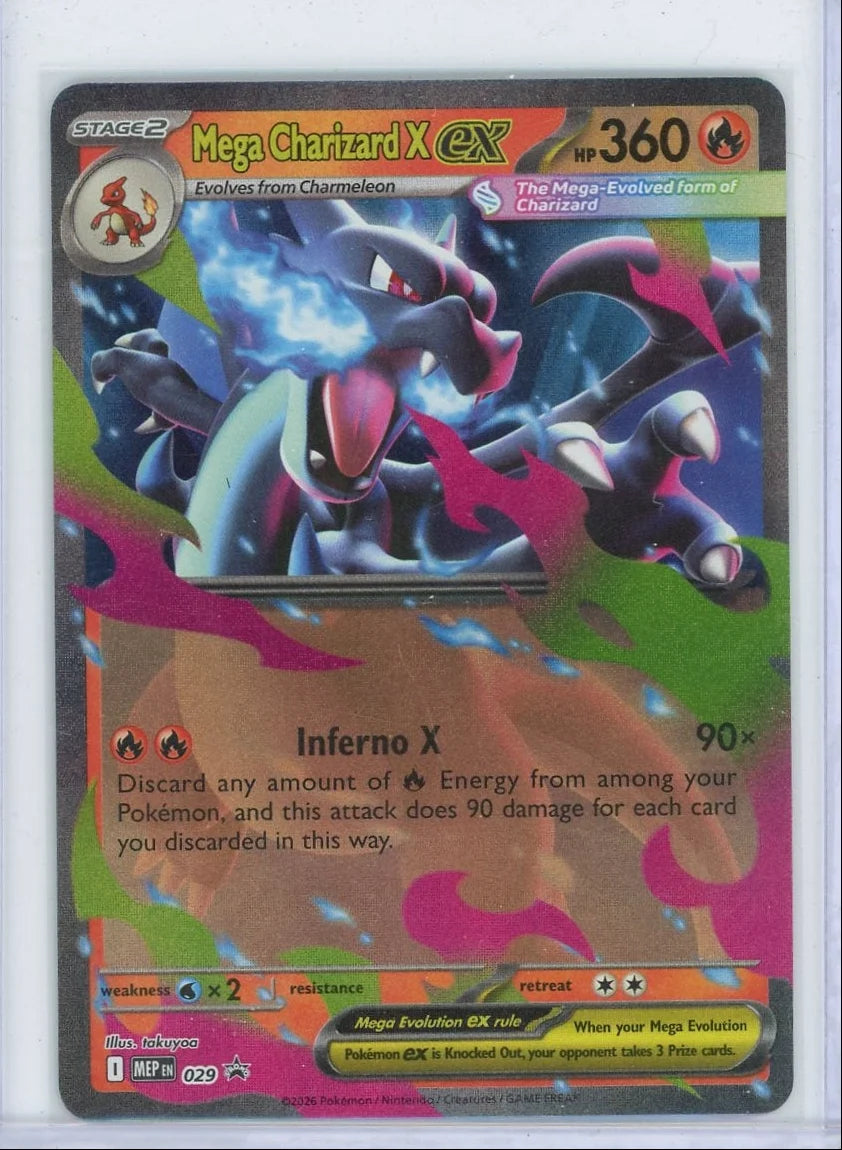 Mega Charizard X EX Pokémon Mega Evolution #029 Black Star Promo