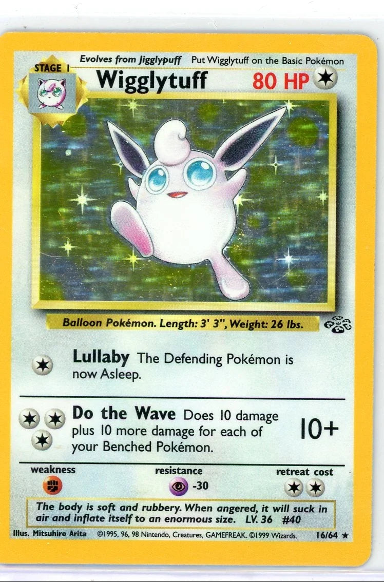 Wigglytuff Pokémon Jungle Unlimited Holo Rare #16/64