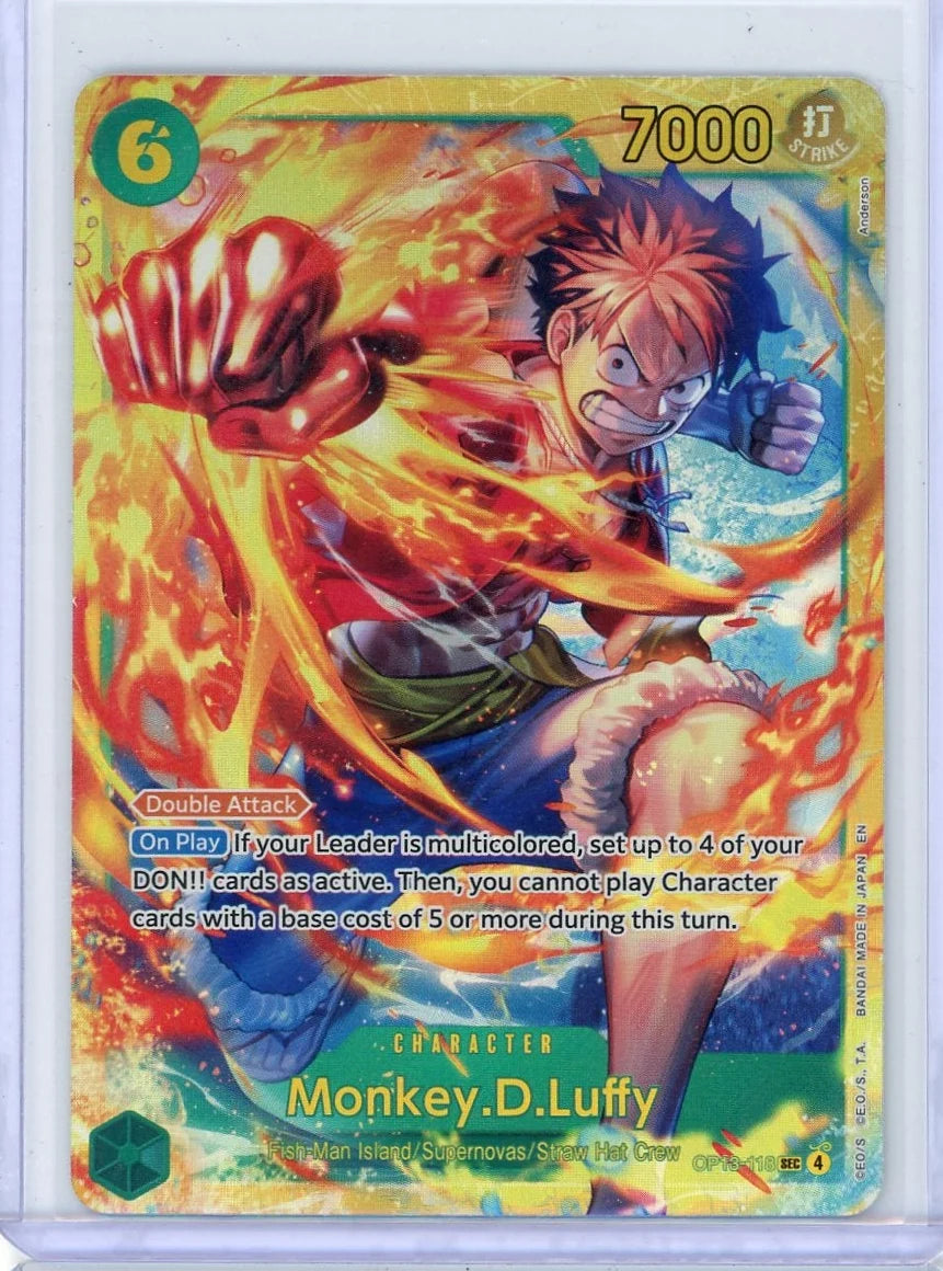 Monkey D. Luffy One Piece Carrying on His Will Secret Rare #OP13-118