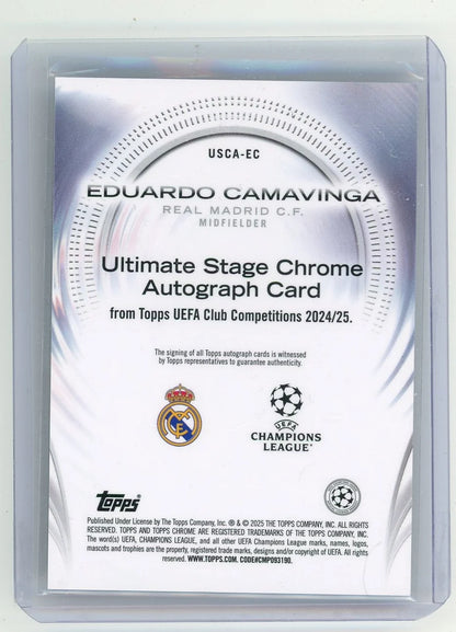 Eduardo Camavinga 2025 Topps UEFA CC Ultimate Stage Autograph