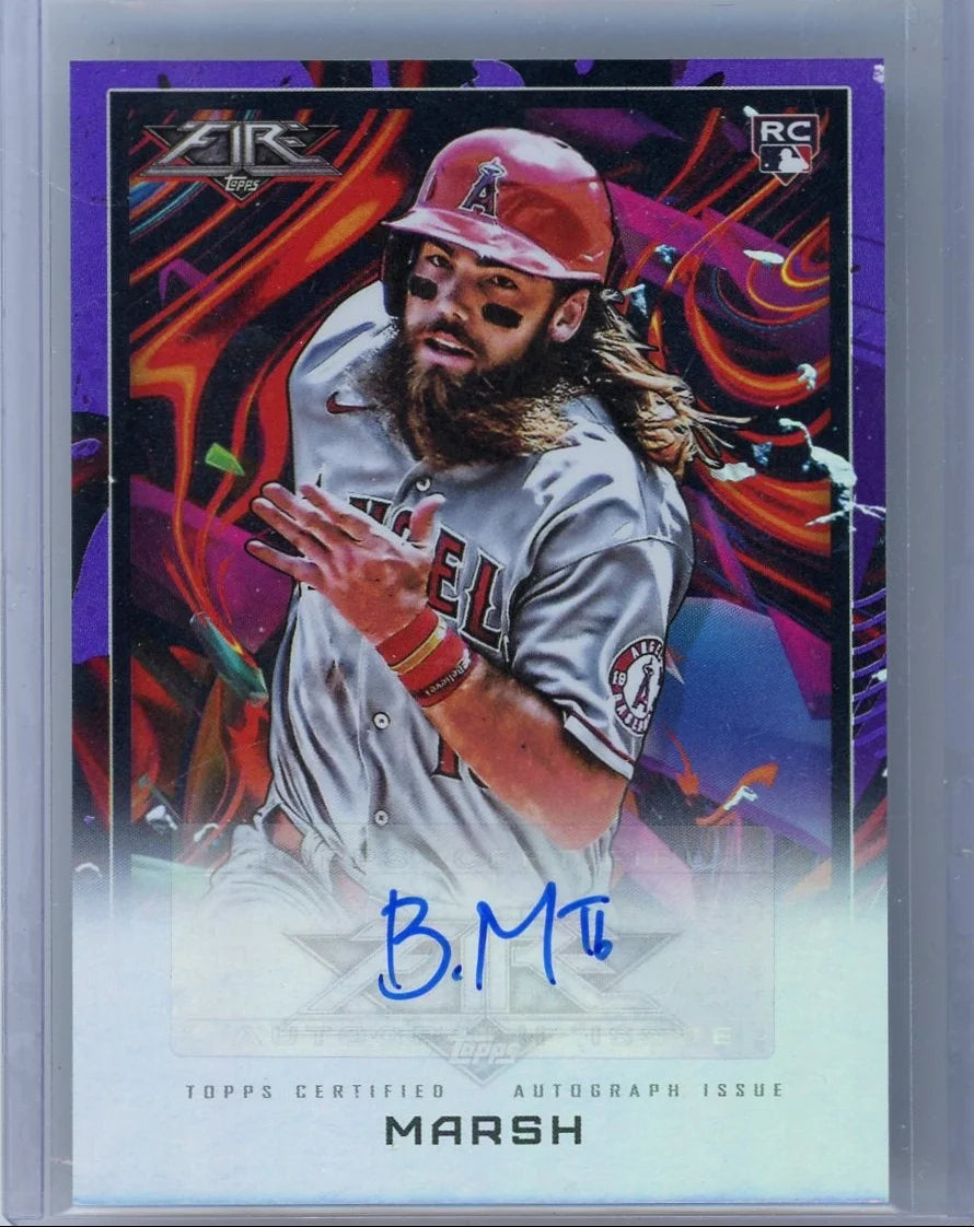 Brandon Marsh 2022 Topps FIRE Baseball Autograph #'d 47/50