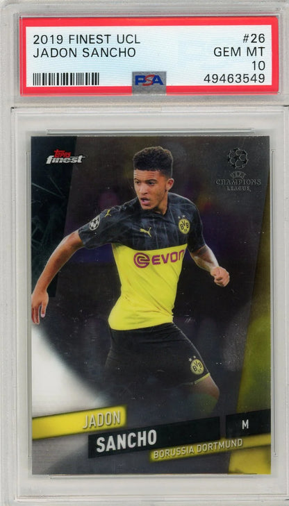 Jadon Sancho 2019 Topps Finest PSA 10