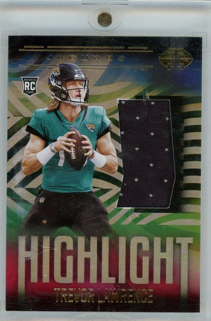 Trevor Lawrence 2021 Panini Illusions Highlight relic rc