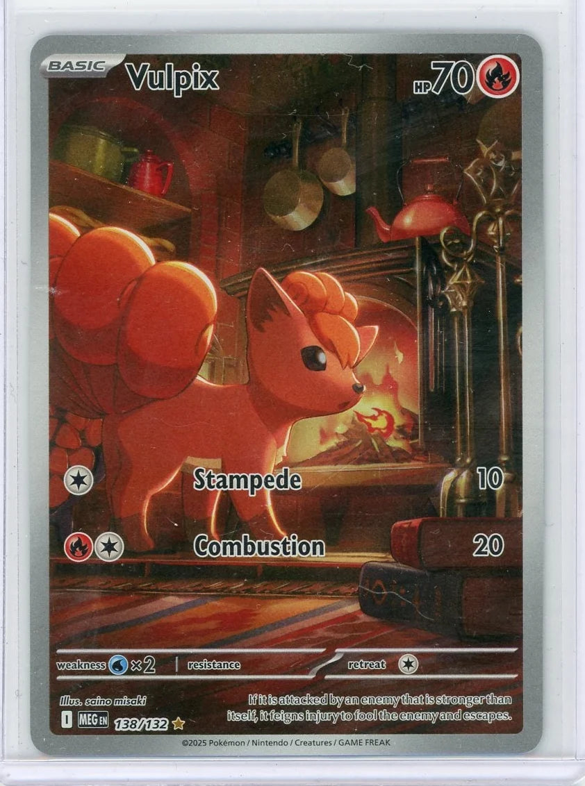 Vulpix Pokémon Mega Evolution Illustration Rare #138/132