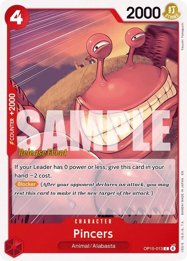 Pincers (OP15-013) (Adventure on Kami's Island Release Event Cards) (OP15 RE)