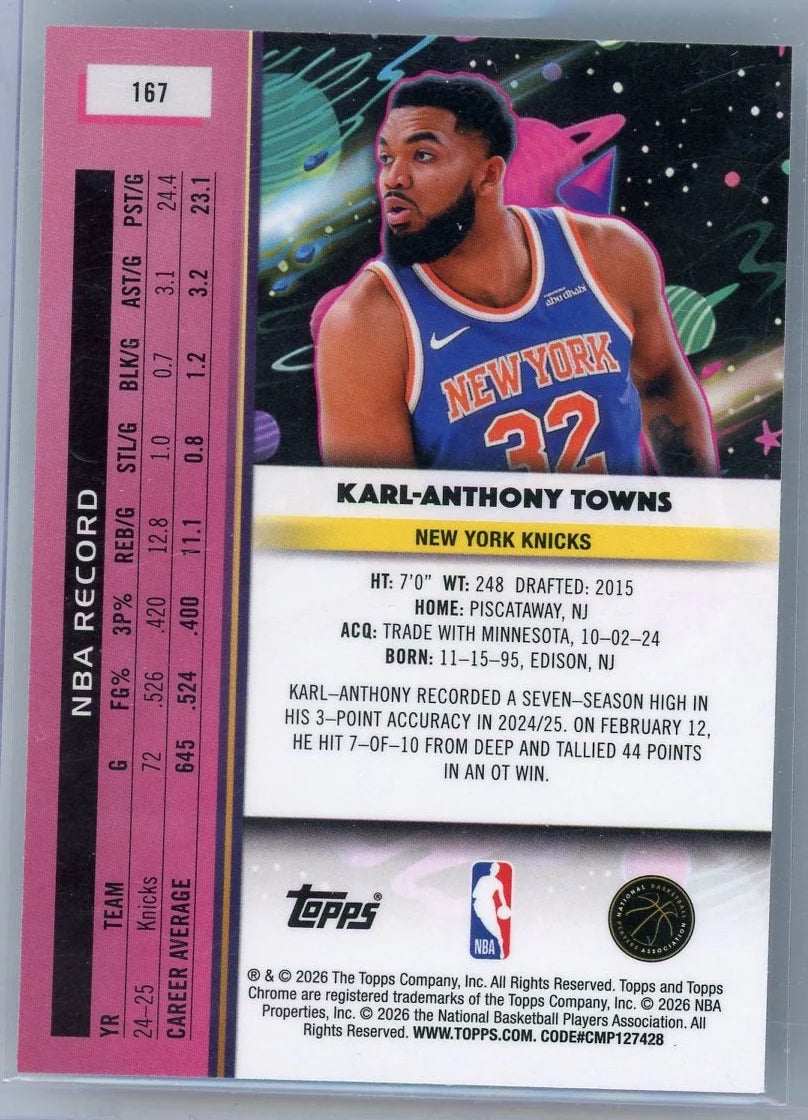 Karl-Anthony Towns 2025-26 Topps Cosmic #'d 2/199