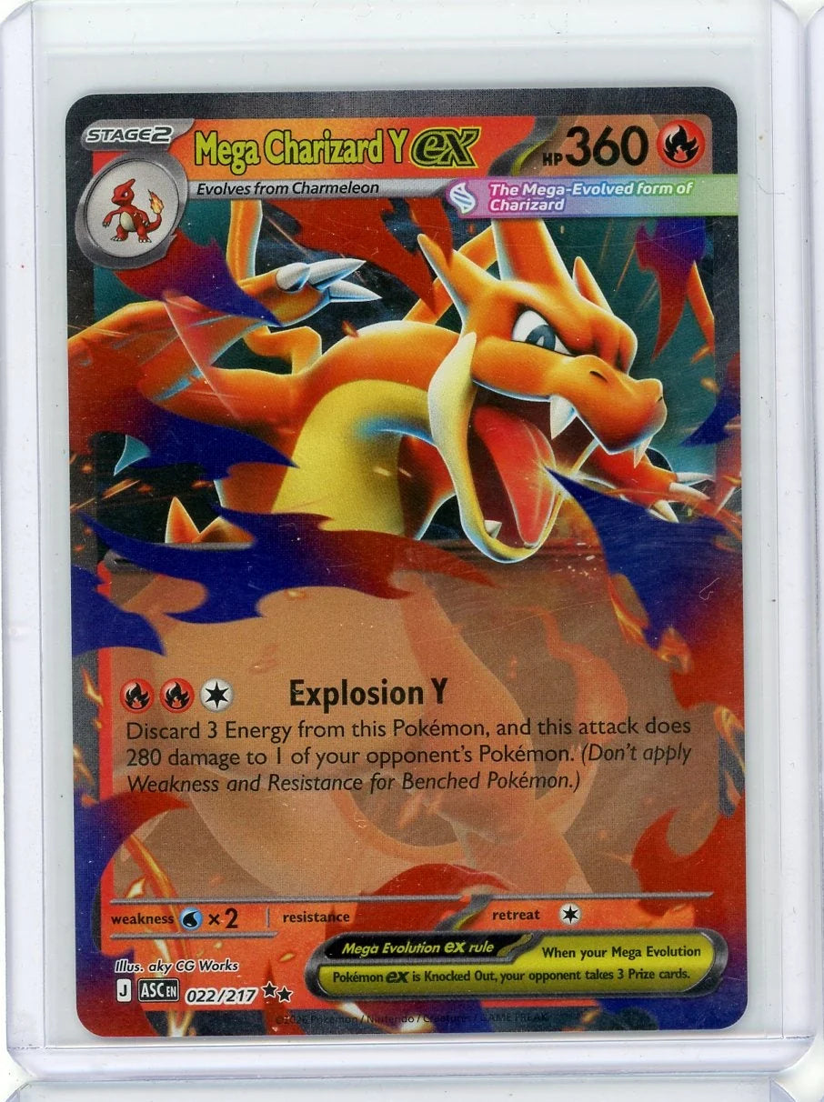 Mega Charizard Y ex Pokémon Ascended Heroes Double Rare #022/217