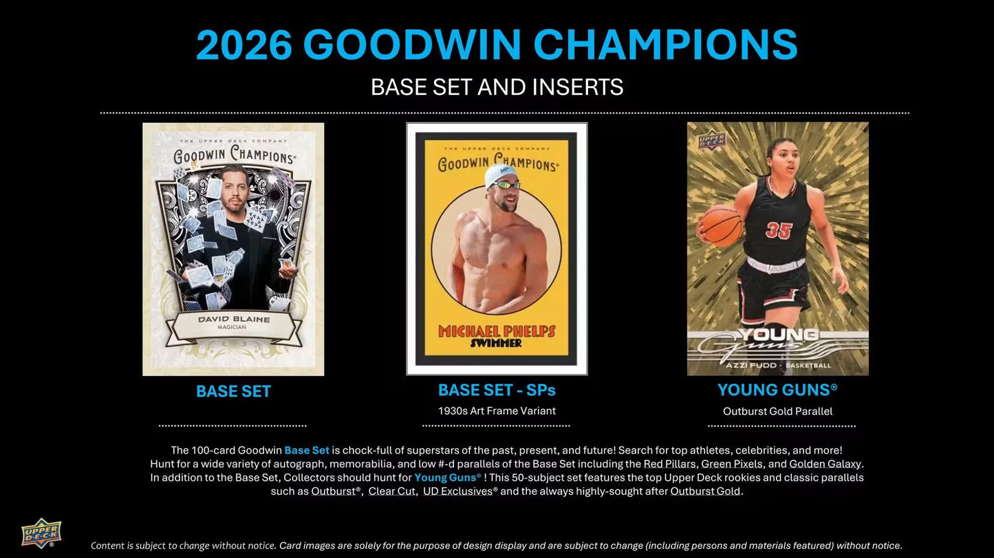 2026 Upper Deck Goodwin Champions Hobby Box [Contact us to Order]