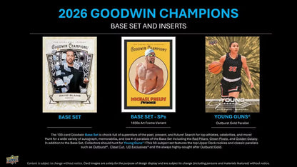 2026 Upper Deck Goodwin Champions Hobby 16 Box Case [Contact us to Order]