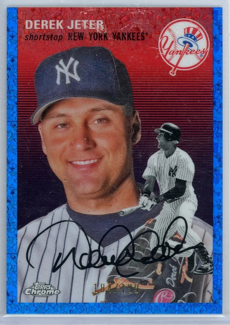 Derek Jeter Topps Chrome Platinum Anniversary blue mini diamond /199