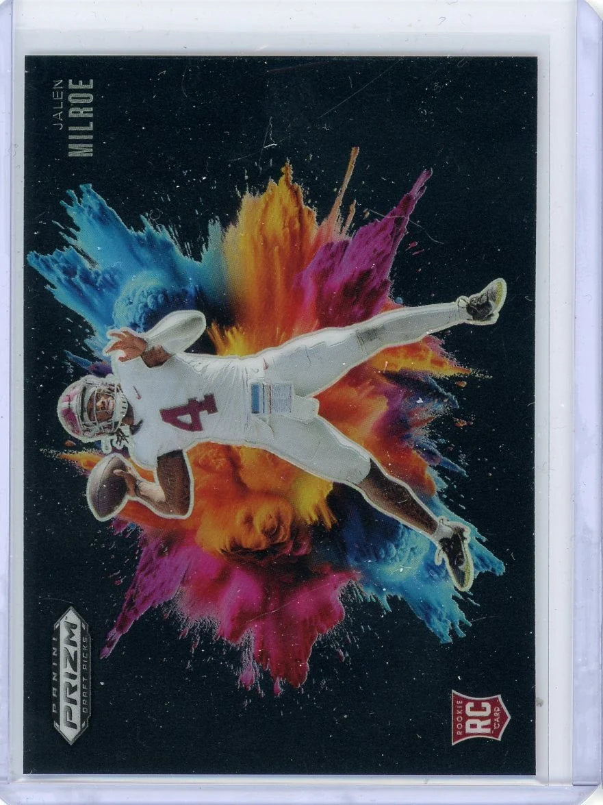 Jalen Milroe 2025 Panini Prizm Draft Picks Black Color Blast RC