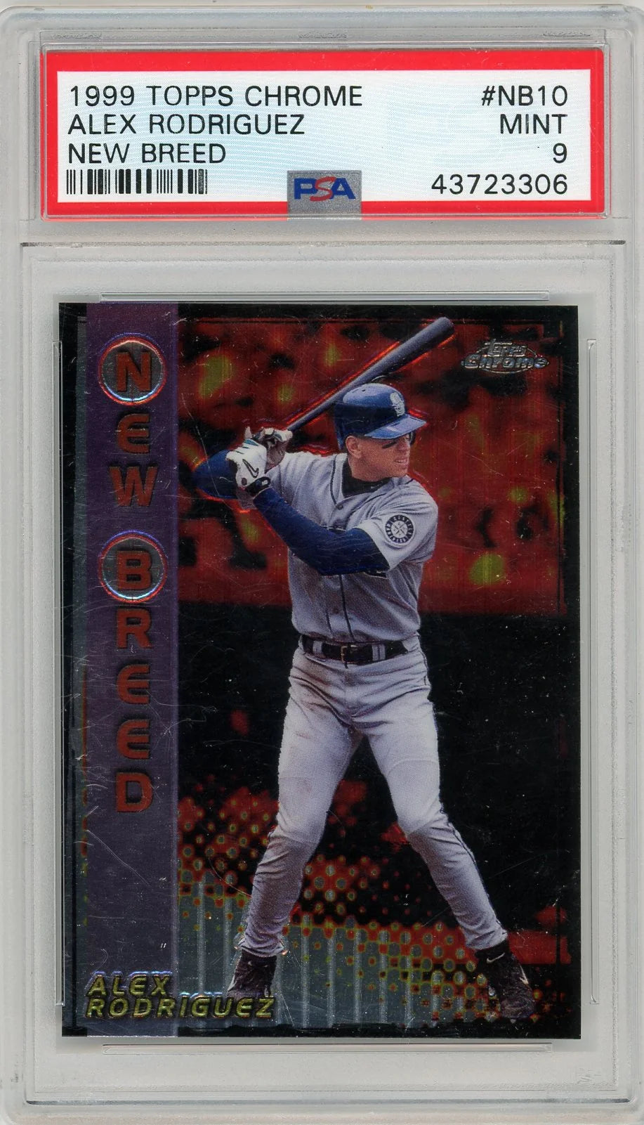 Alex Rodriguez 1999 Topps Chrome New Breed PSA 9