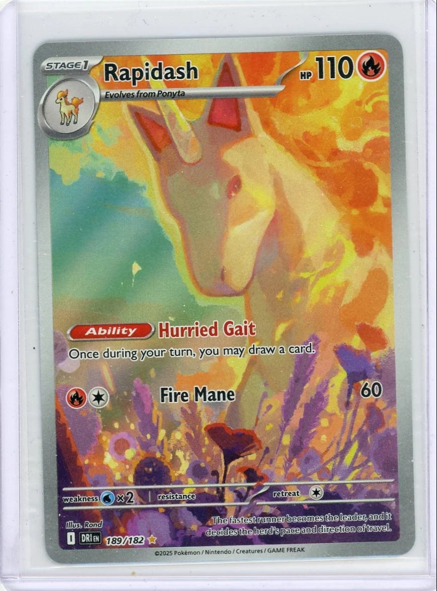 Rapidash Pokémon Destined Rivals Illustration Rare #189/182