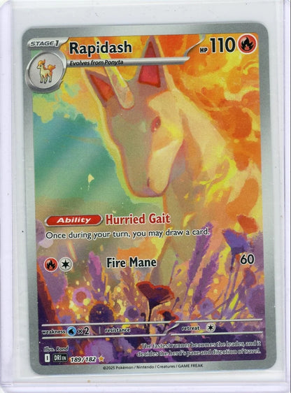 Rapidash Pokémon Destined Rivals Illustration Rare #189/182