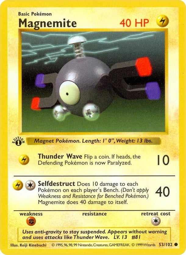 Magnemite (053/102) (Base Set (Shadowless)) (BSS)