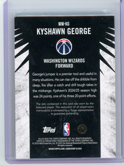 Kyshawn George 2025-26 Topps Woven Wonder Relics #'d 11/25