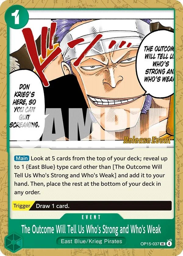 The Outcome Will Tell Us Who's Strong and Who's Weak (OP15-037) (Adventure on Kami's Island Release Event Cards) (OP15 RE)