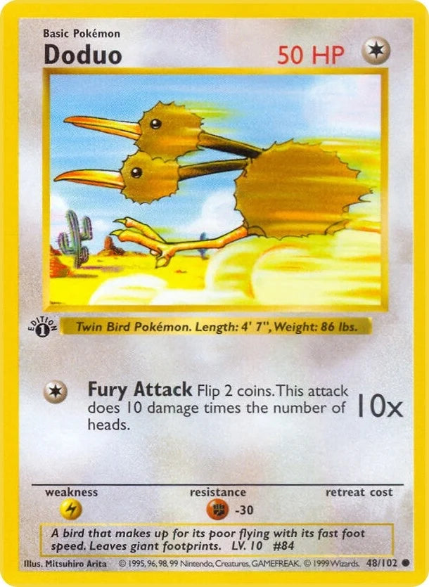Doduo (048/102) (Base Set (Shadowless)) (BSS)