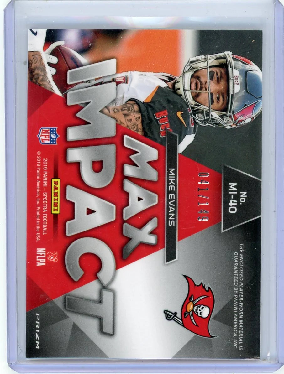 Mike Evans 2019 Panini Spectra Max Impact Jersey Relic #'d 041/149