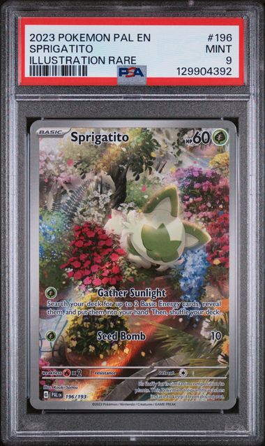 Sprigatito 2023 Pokémon Paldea Evolved Special Illustration Rare #196/193 PSA 9