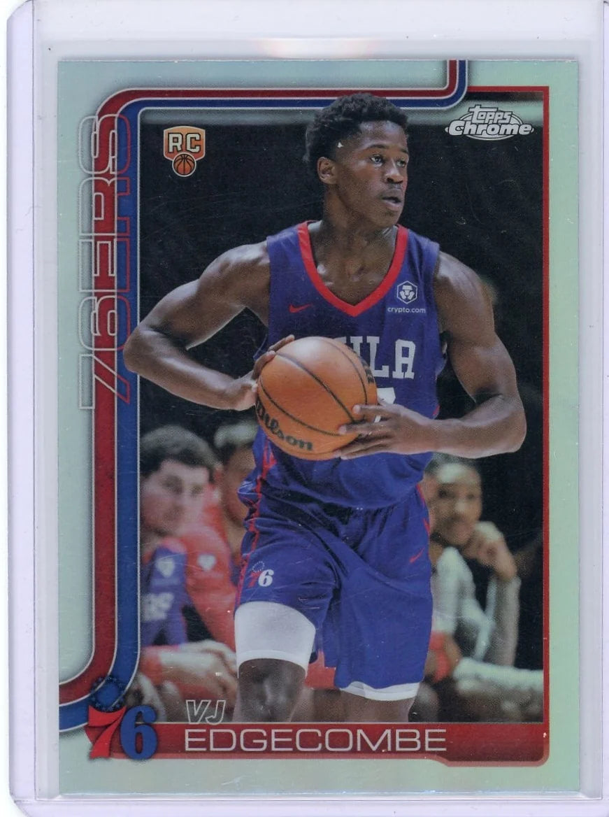 VJ Edgecomb 2025 Topps Chrome Basketball Rookie Refractor